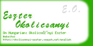 eszter okolicsanyi business card